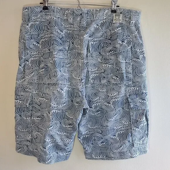 AKOO Brand Cargo Utility Shorts Rip Curl Waves Skateboard Grunge Mens Size 38 - Picture 6 of 11